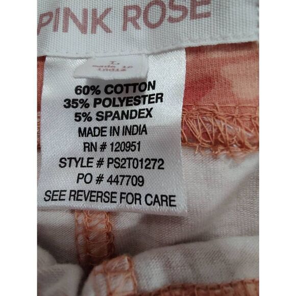 Pink Rose Cotton Blend Floral Bike Shorts - Picture 3 of 4